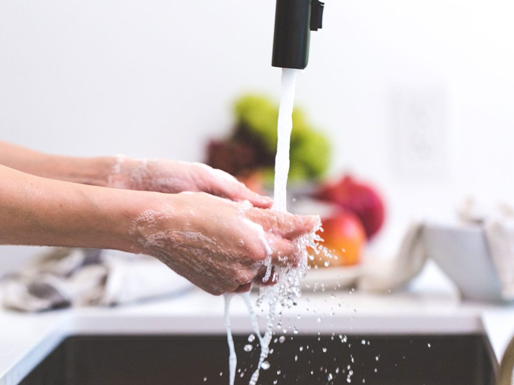 washing hands