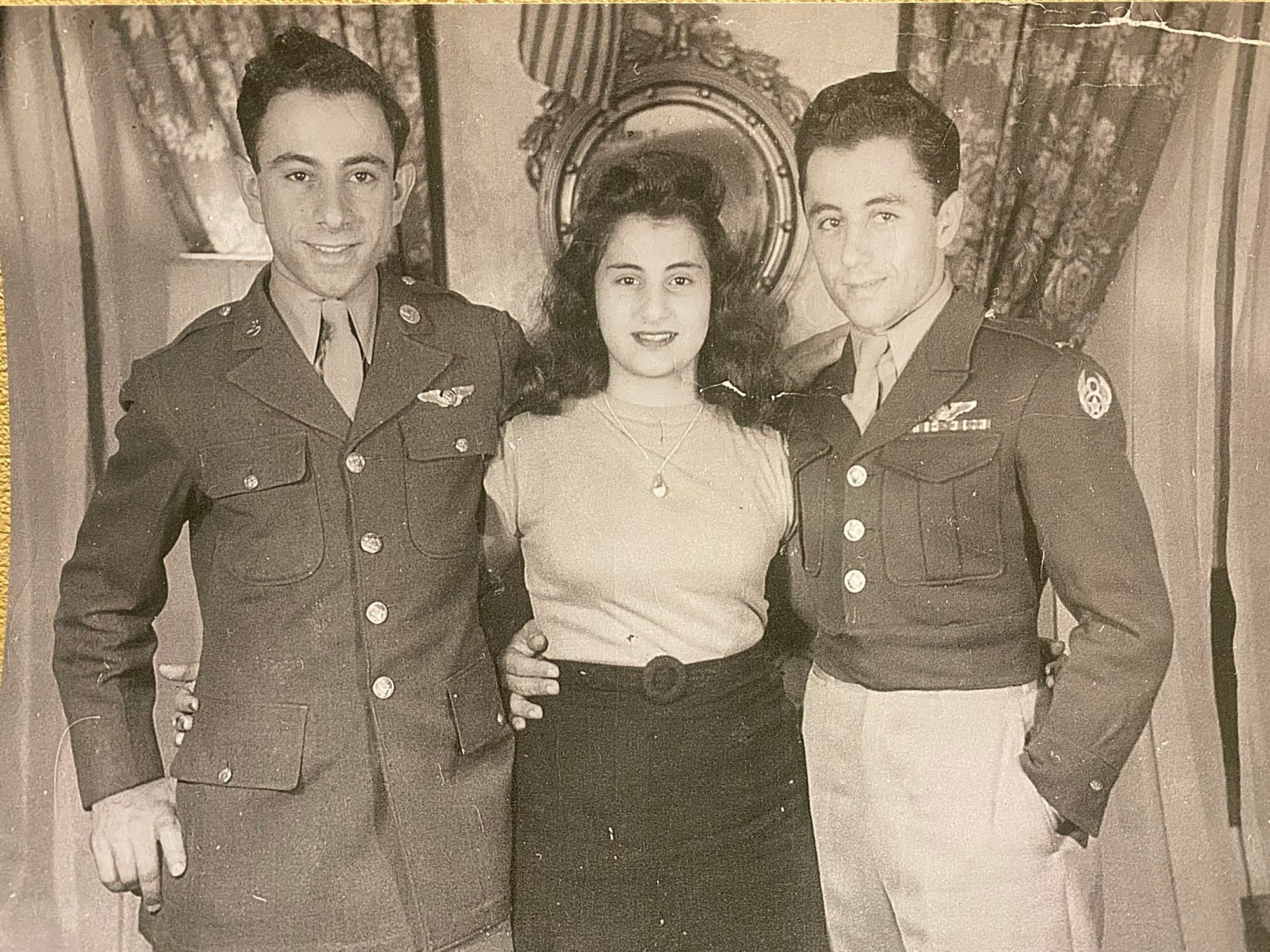 Armen Tashjian and his younger brother Eghishe both served in the US Army Air Corp. Shown here with their sister Nancy.