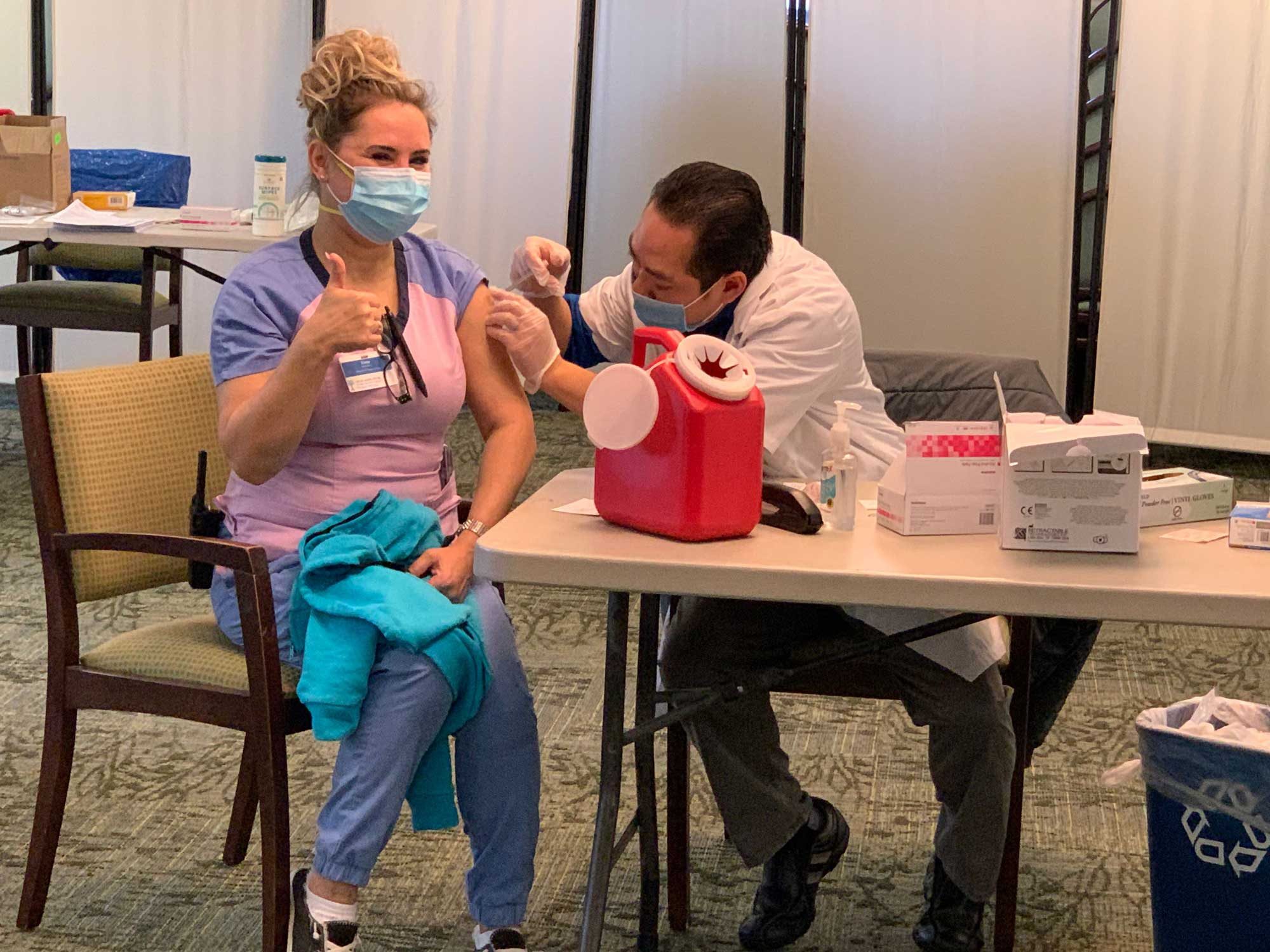 Elena Shevtsova Kaplan Estates Employee Receives Vaccine