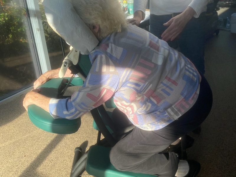 Residents enjoy massages