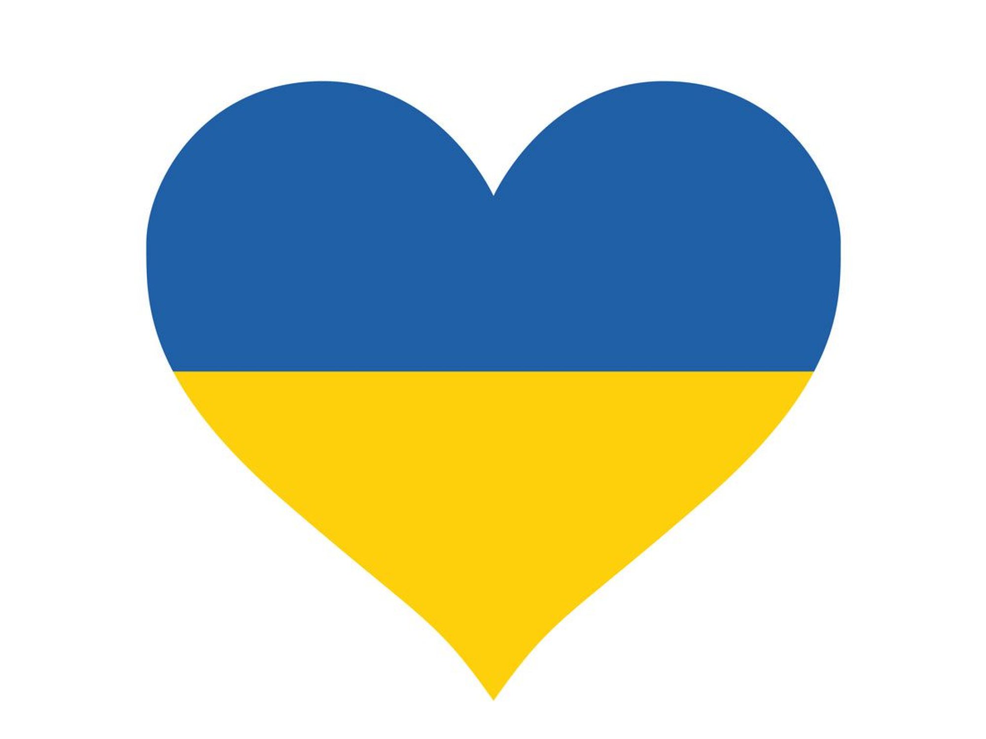 Ukrainian flag heart