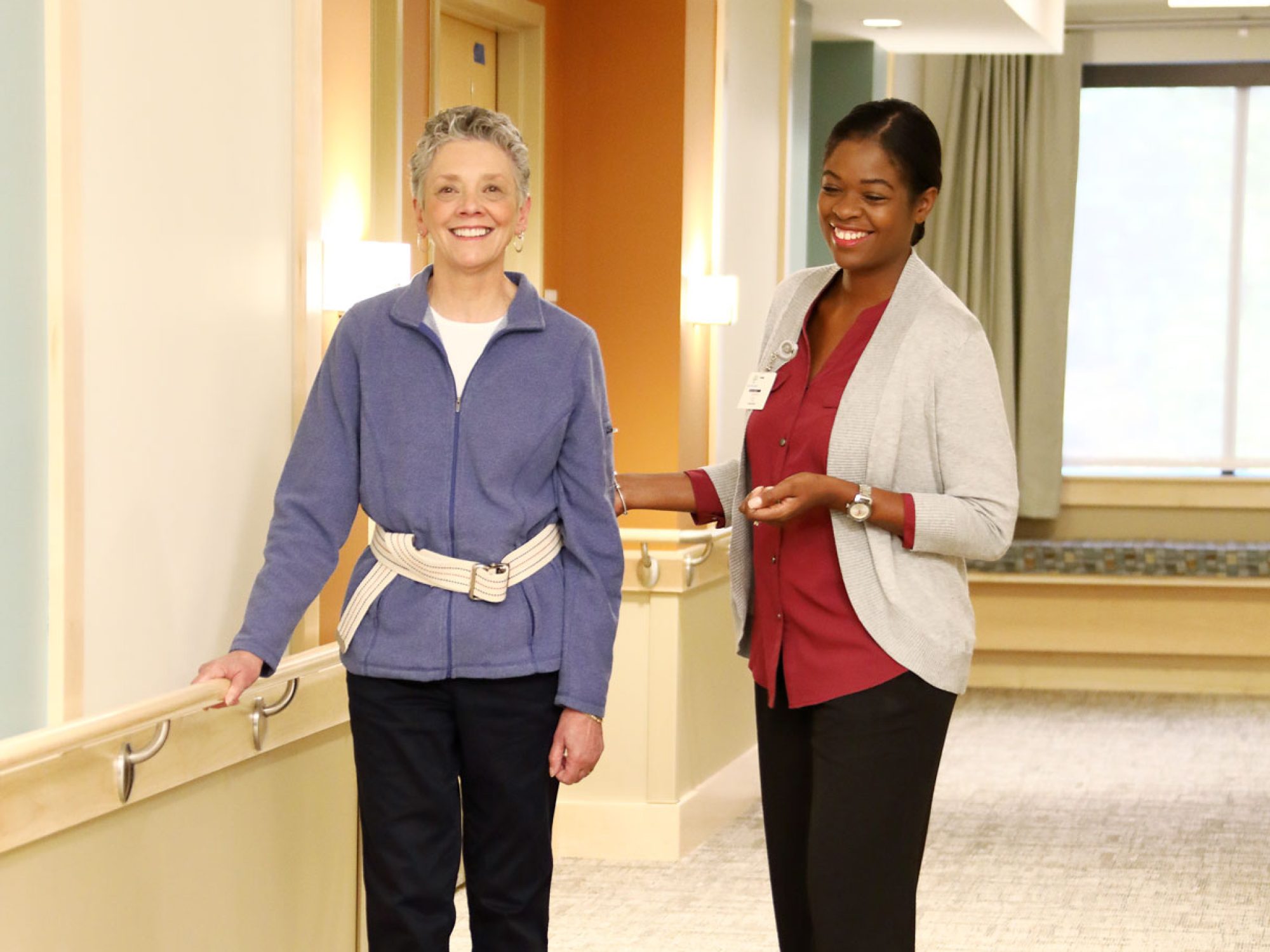 A resident working on rehab skills with a CNA at JGS Lifecare