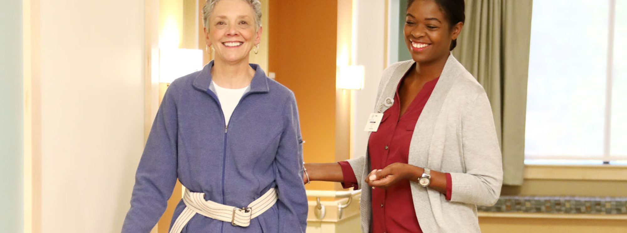 A resident working on rehab skills with a CNA at JGS Lifecare