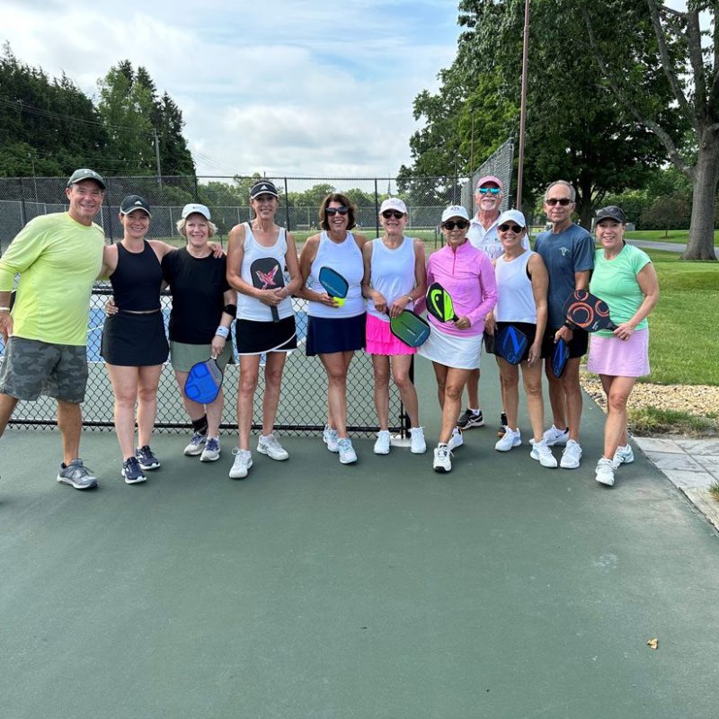 Pickleball players at the Frankel-Kinsler Golf Tournament